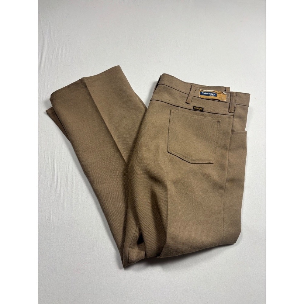 Wrangler 82TN Men's Khaki Dress Pants Cotton 40x30 Made in USA NOS
